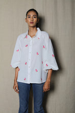 Load image into Gallery viewer, White baby flamingo shirt
