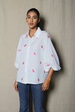 Load image into Gallery viewer, White baby flamingo shirt