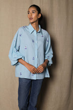 Load image into Gallery viewer, Blue anchor and ship shirt