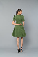 Load image into Gallery viewer, Olive v-neck dress